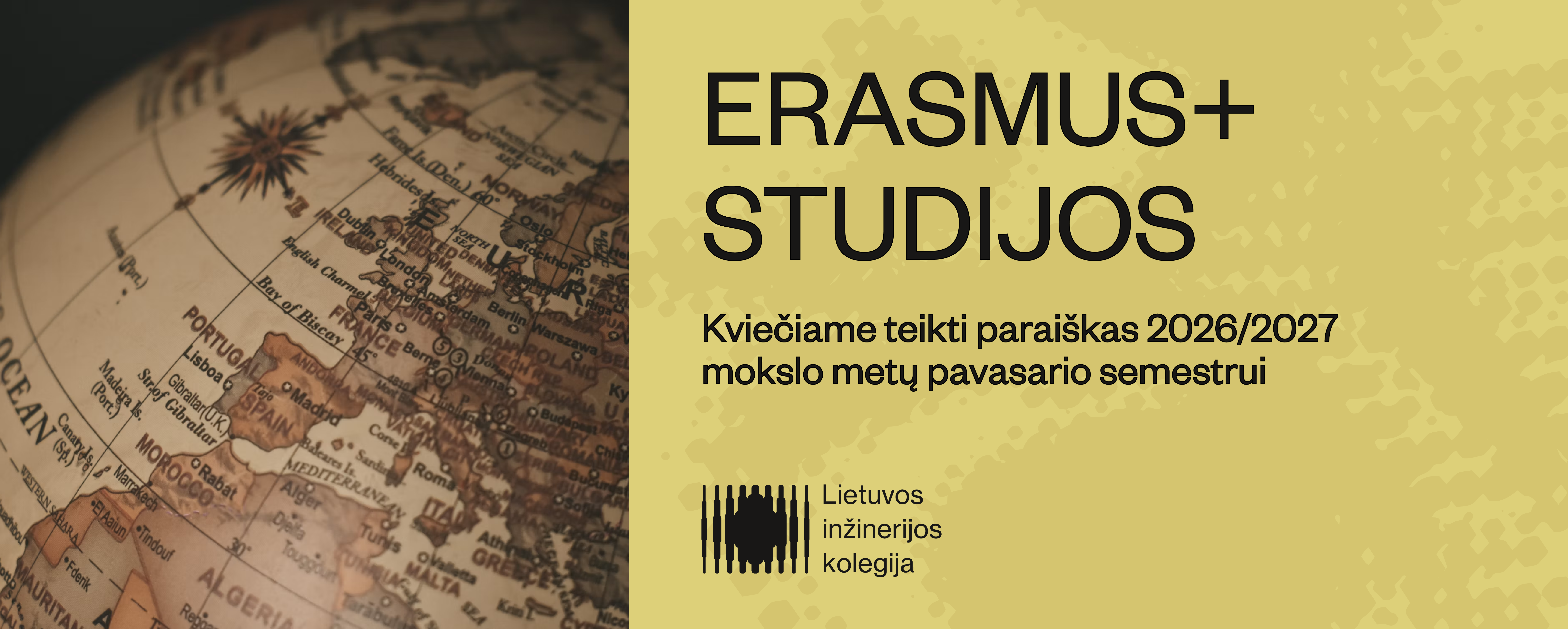 Erasmus+ studijos 2026/2027 m. m.