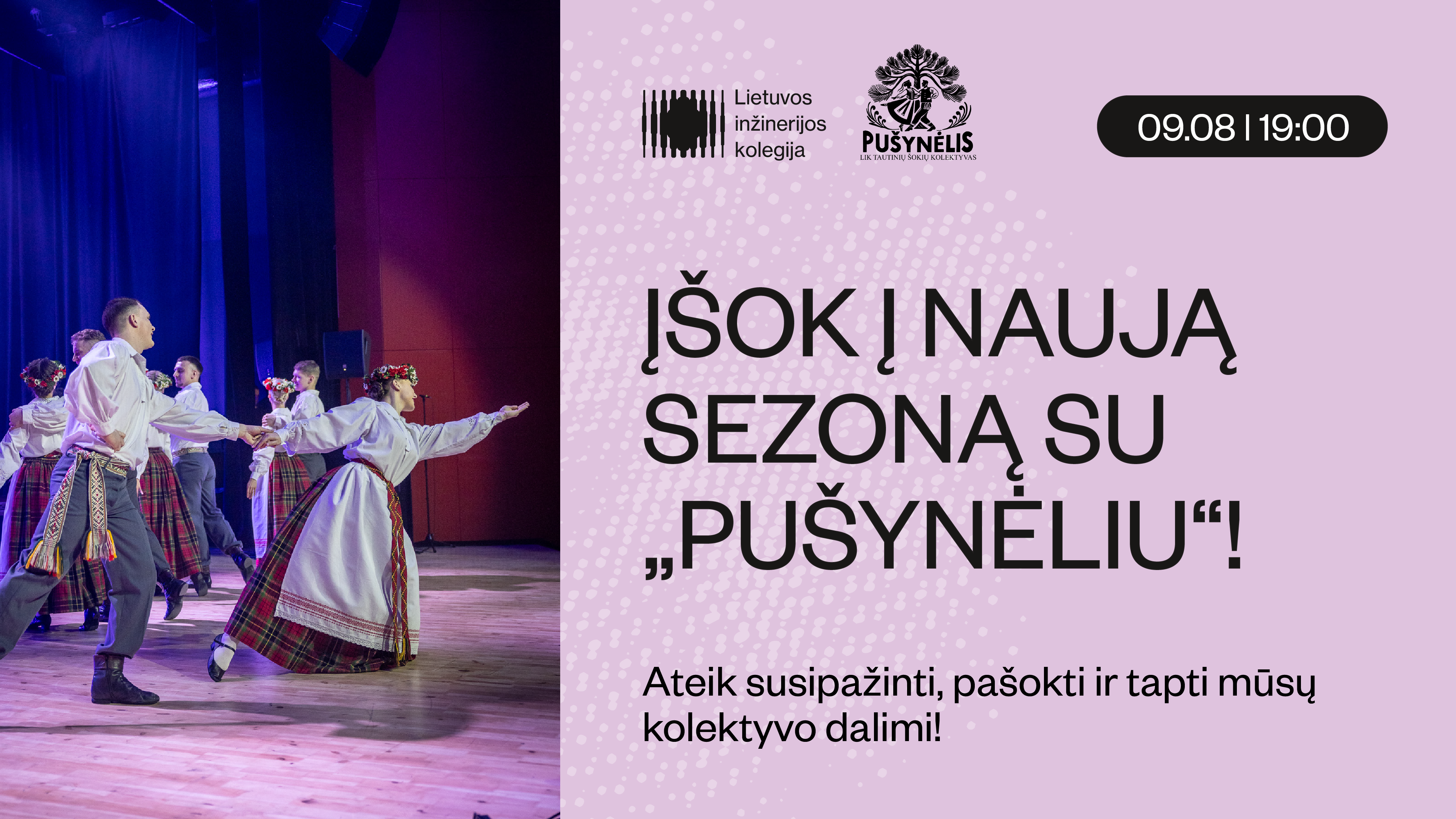 Prisijunk prie tautinių šokių kolektyvo „Pušynėlis﻿“
