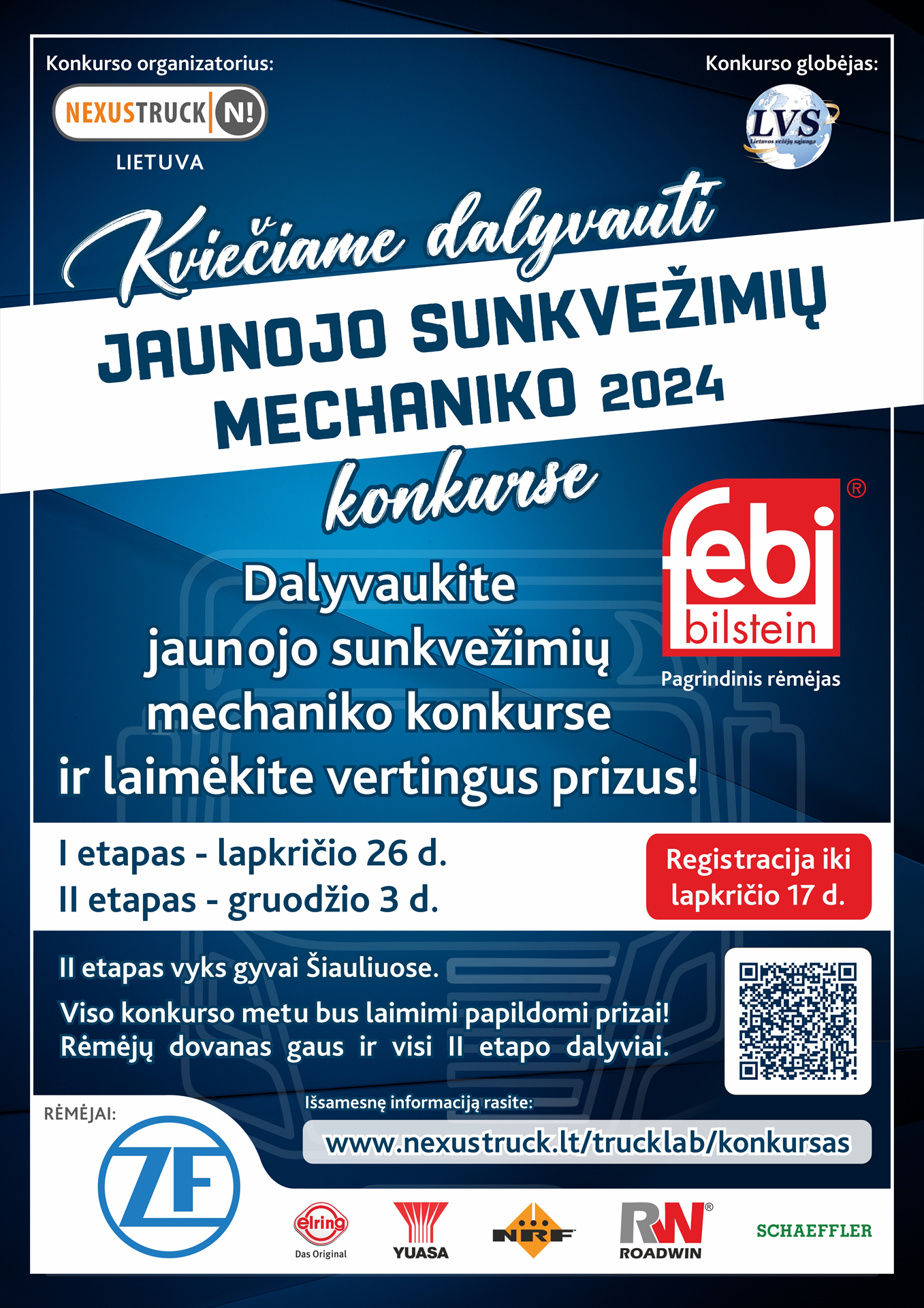 „Jaunojo sunkvežimių mechaniko 2024“ konkursas