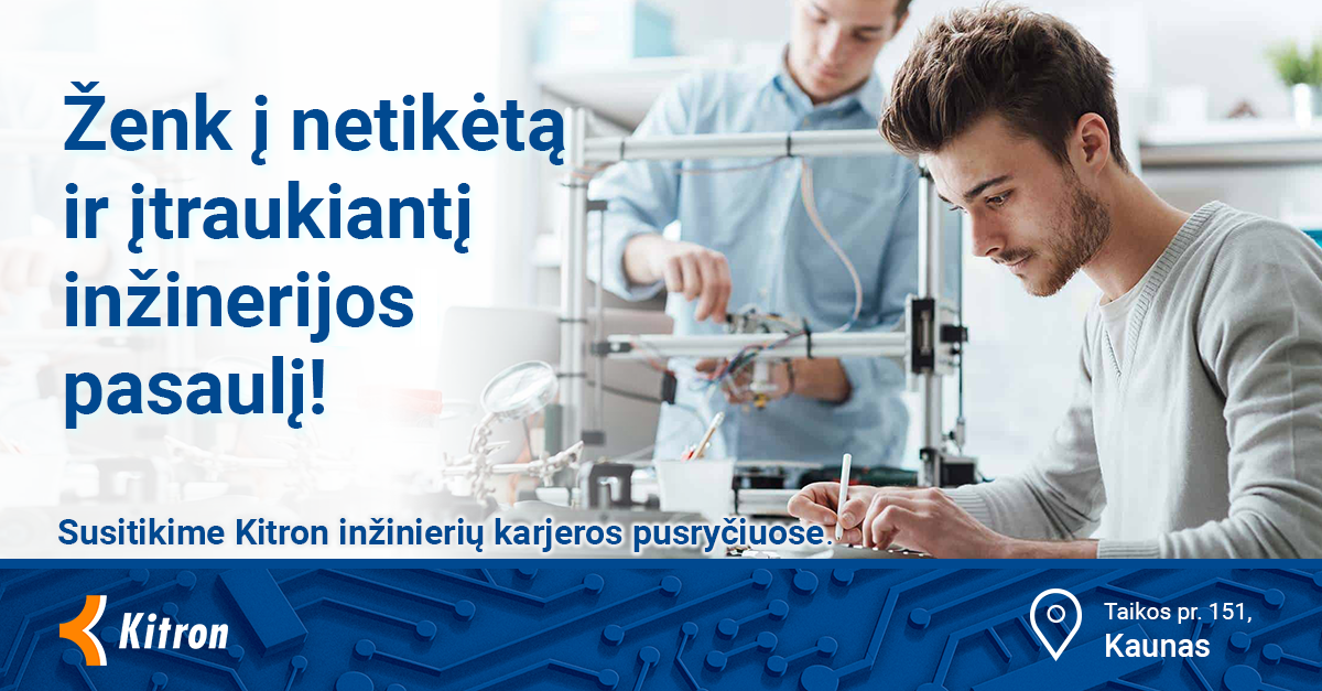 UAB Kitron studentus kviečia į inžinierių karjeros pusryčius