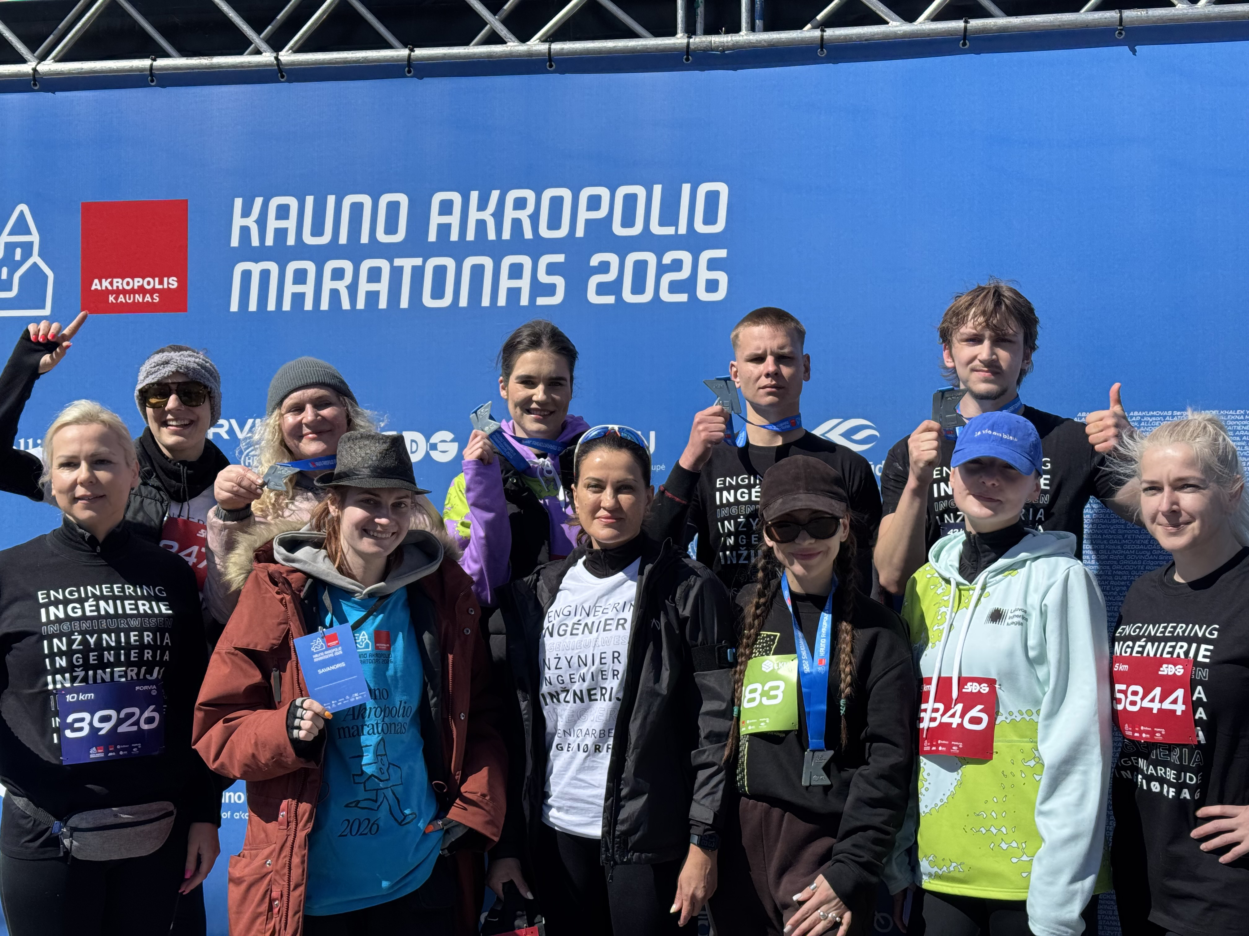 Lietuvos inžinerijos kolegija – tarp lyderių Kauno Akropolio maratone 2026 🏃‍♂️